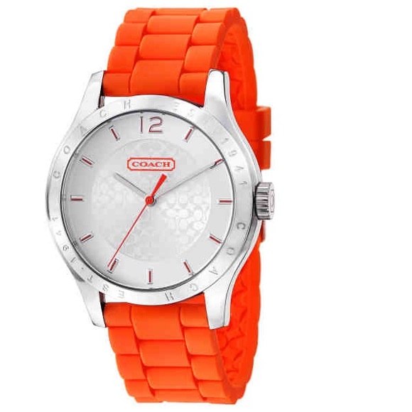 COACH Maddy Women's Watch Orange Band - Picture 1 of 5